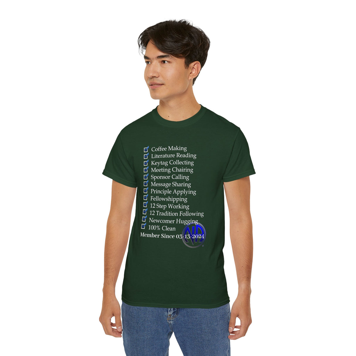 Custom Member Of NA Check List dtg Tee