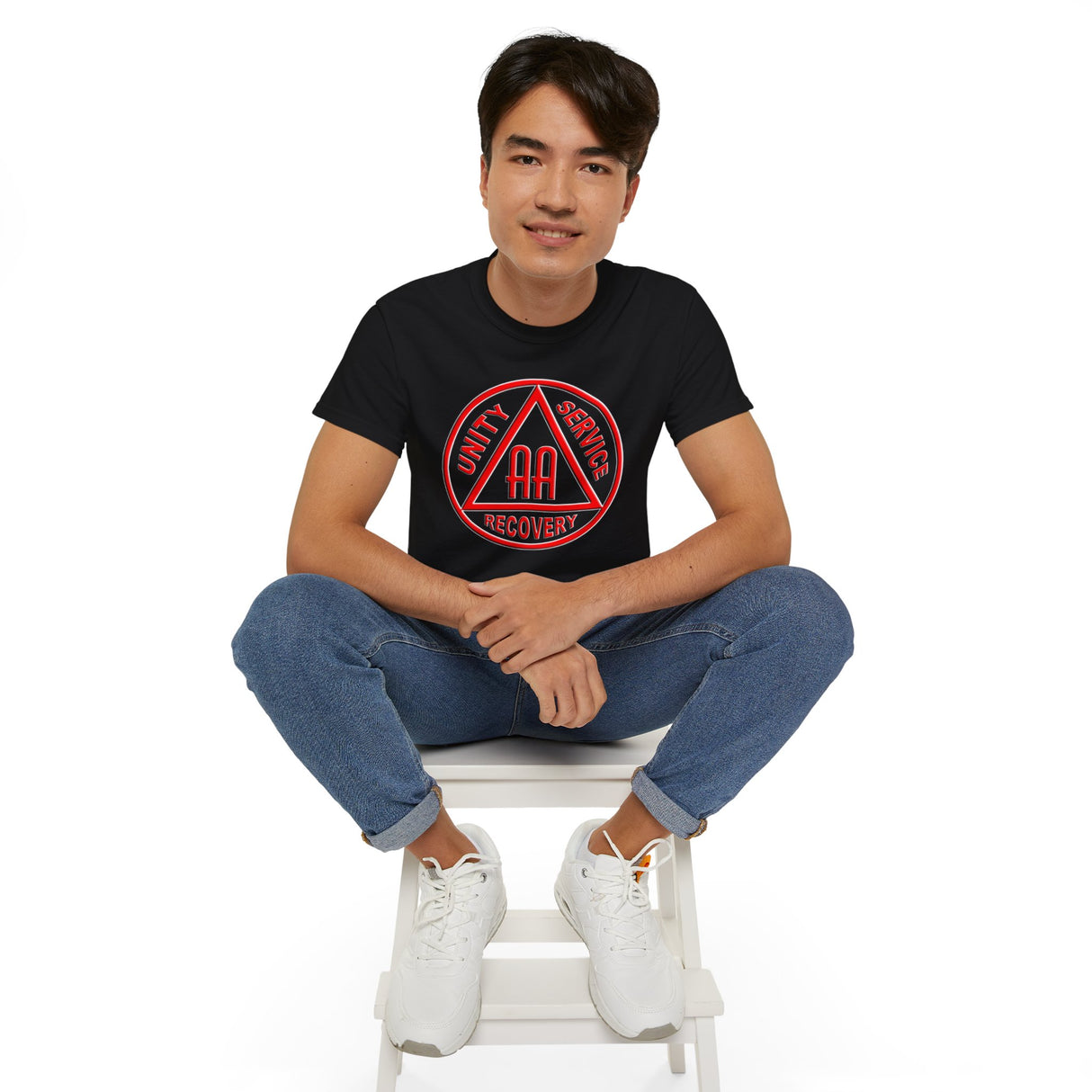 AA - Red & Black AA Symbol dtg Tee