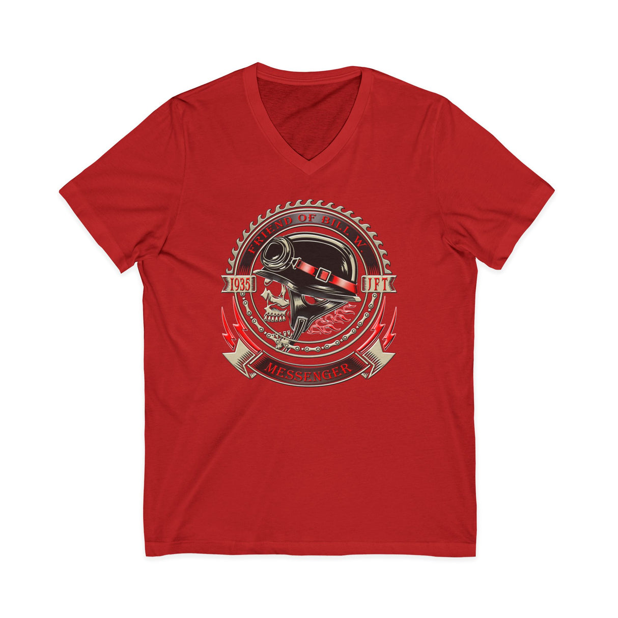 Bill W 1935 Messenger AA V-Neck Tee