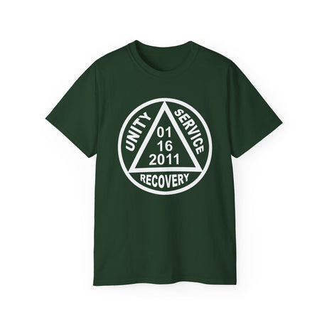 Custom Sober Date AA Symbol Unisex Tee