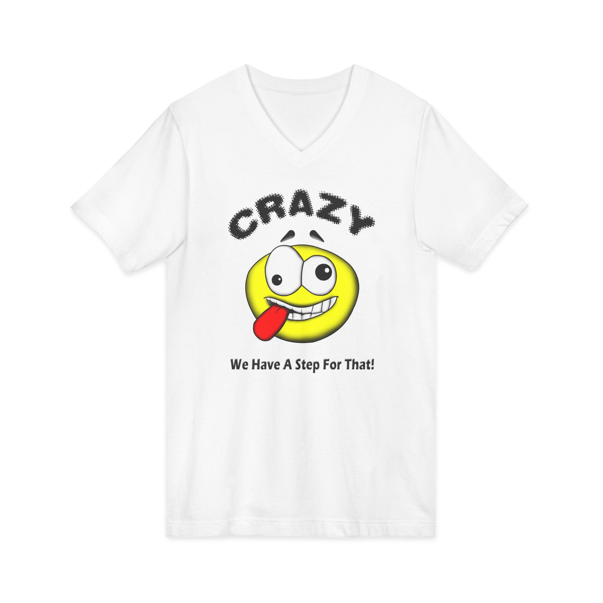 Crazy Emoji dtg V-Neck Tee
