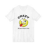 Crazy Emoji dtg V-Neck Tee