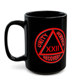 Black & Red AA Logo Customized 15oz AA Ceramic Mug