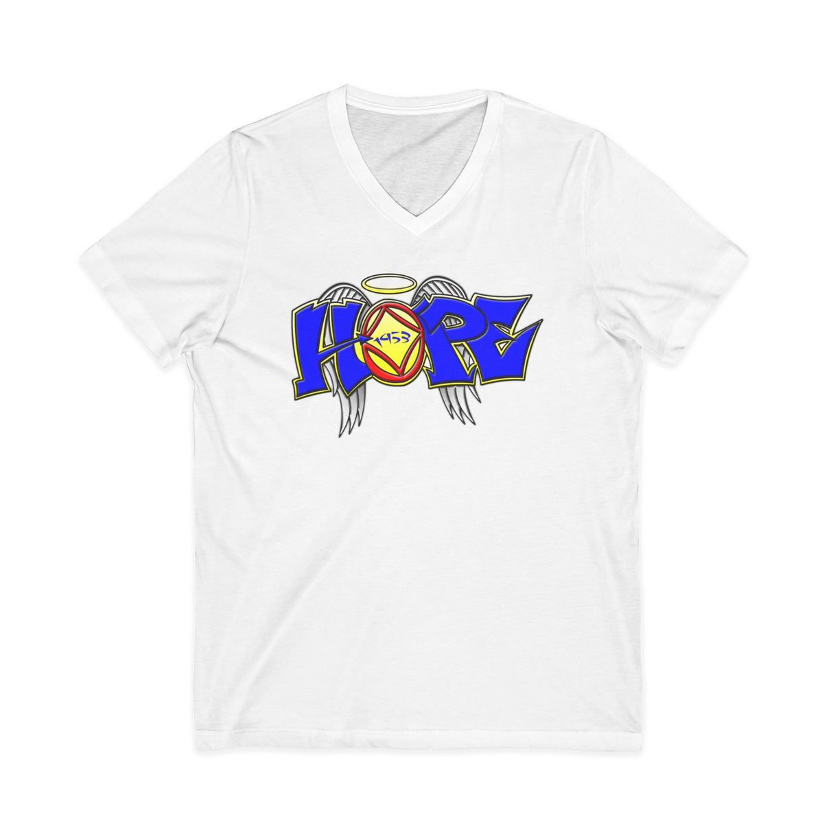 Hope Wings Graffiti Style dtg V-Neck Tee