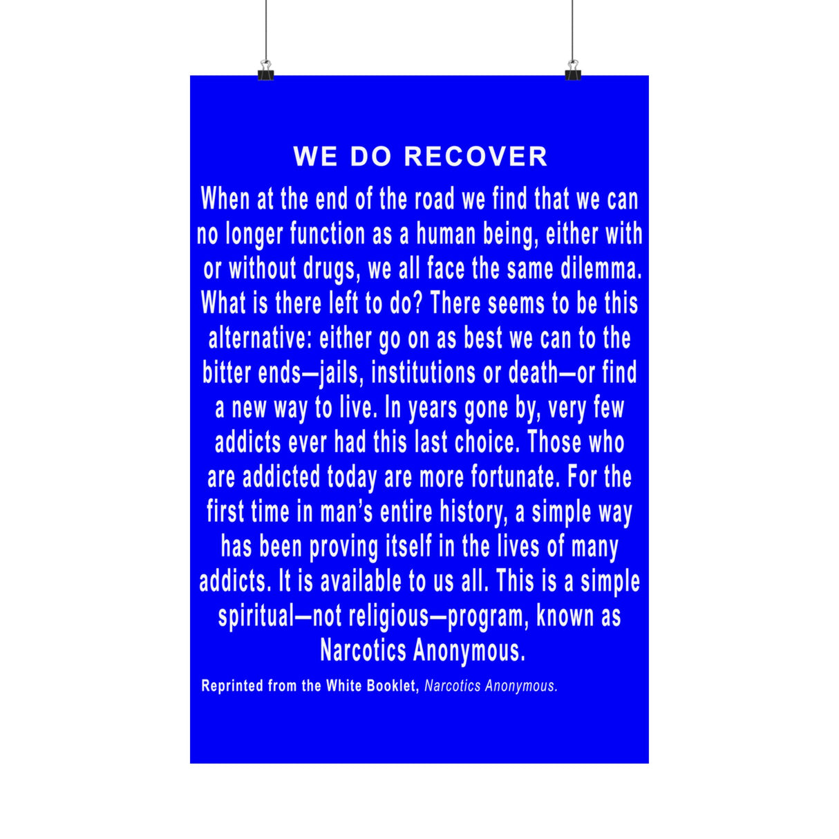 We Do Recover  Vertical Posters