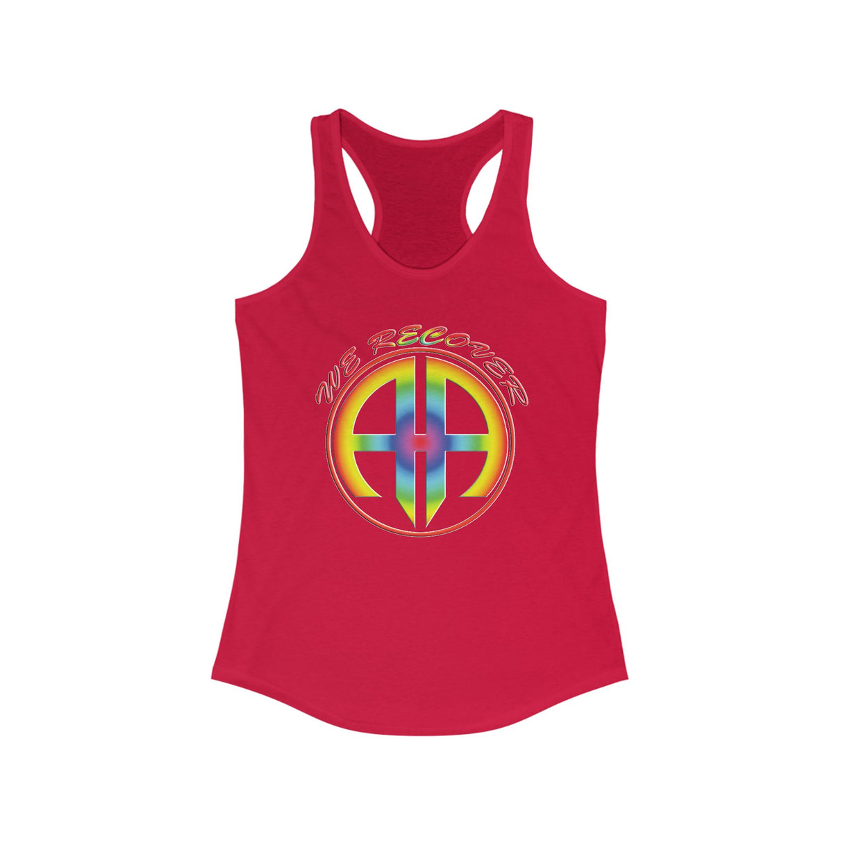 We Recover Rainbow AA Racerback Tank