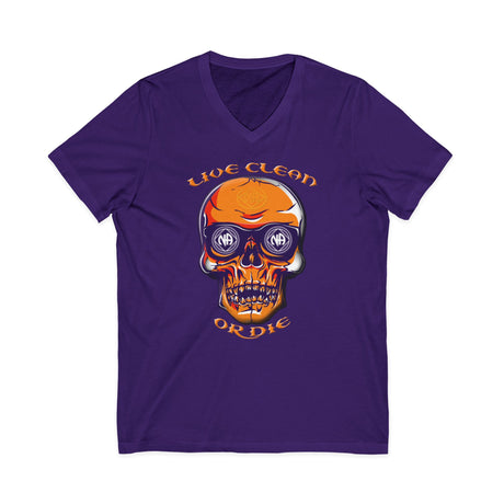 Live Clean Skull  dtg V-Neck Tee