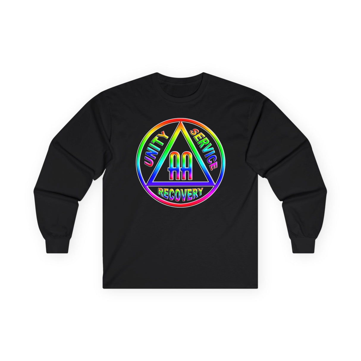 AA - Double AA Rainbow Symbol Long Sleeve dtg Tee