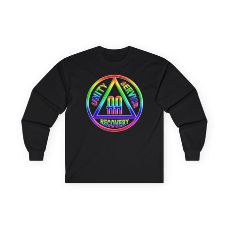 AA - Double AA Rainbow Symbol Long Sleeve dtg Tee