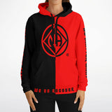 Black & Red Double Symbol AOP Hoodie