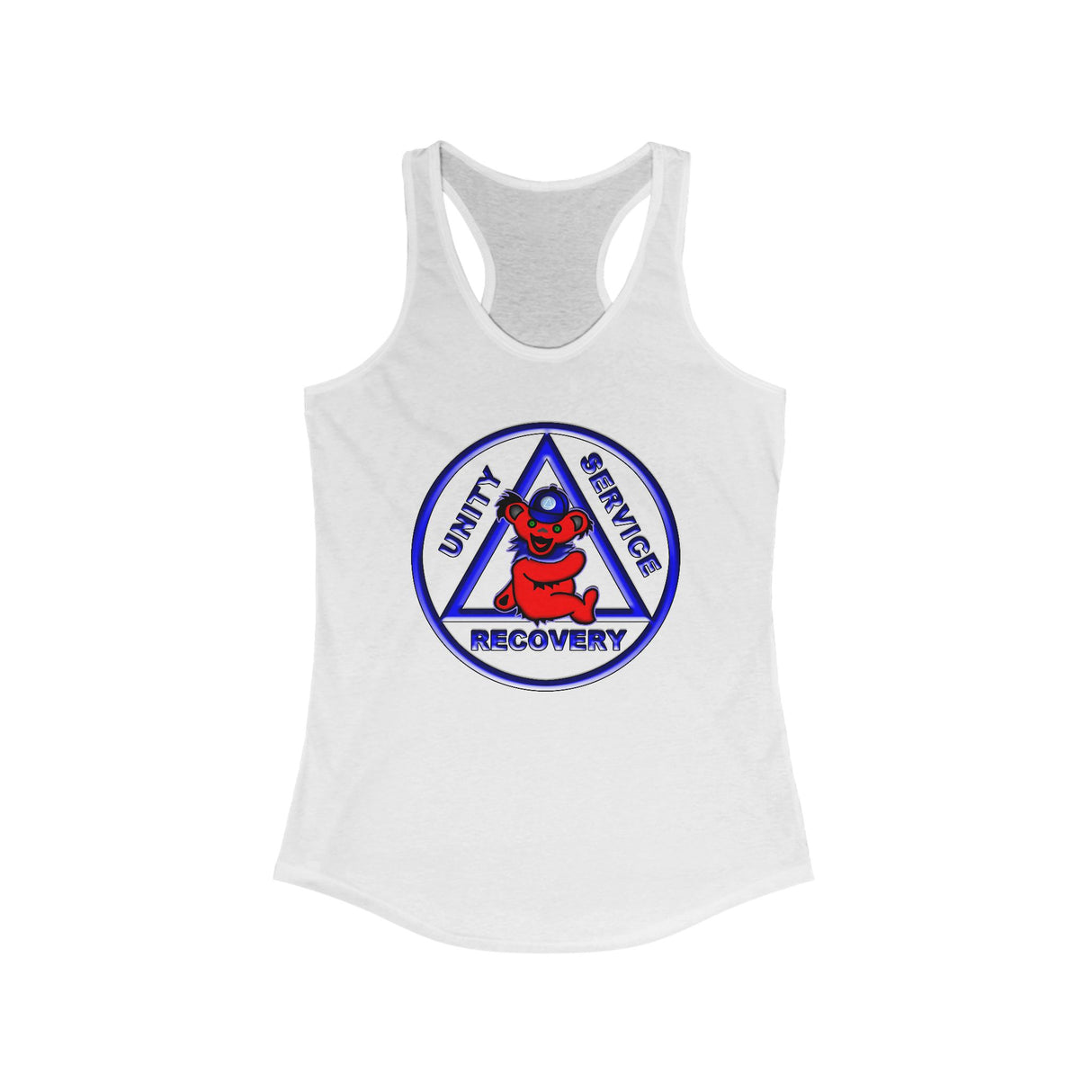 Teddy On AA Symbol AA Racerback Tank