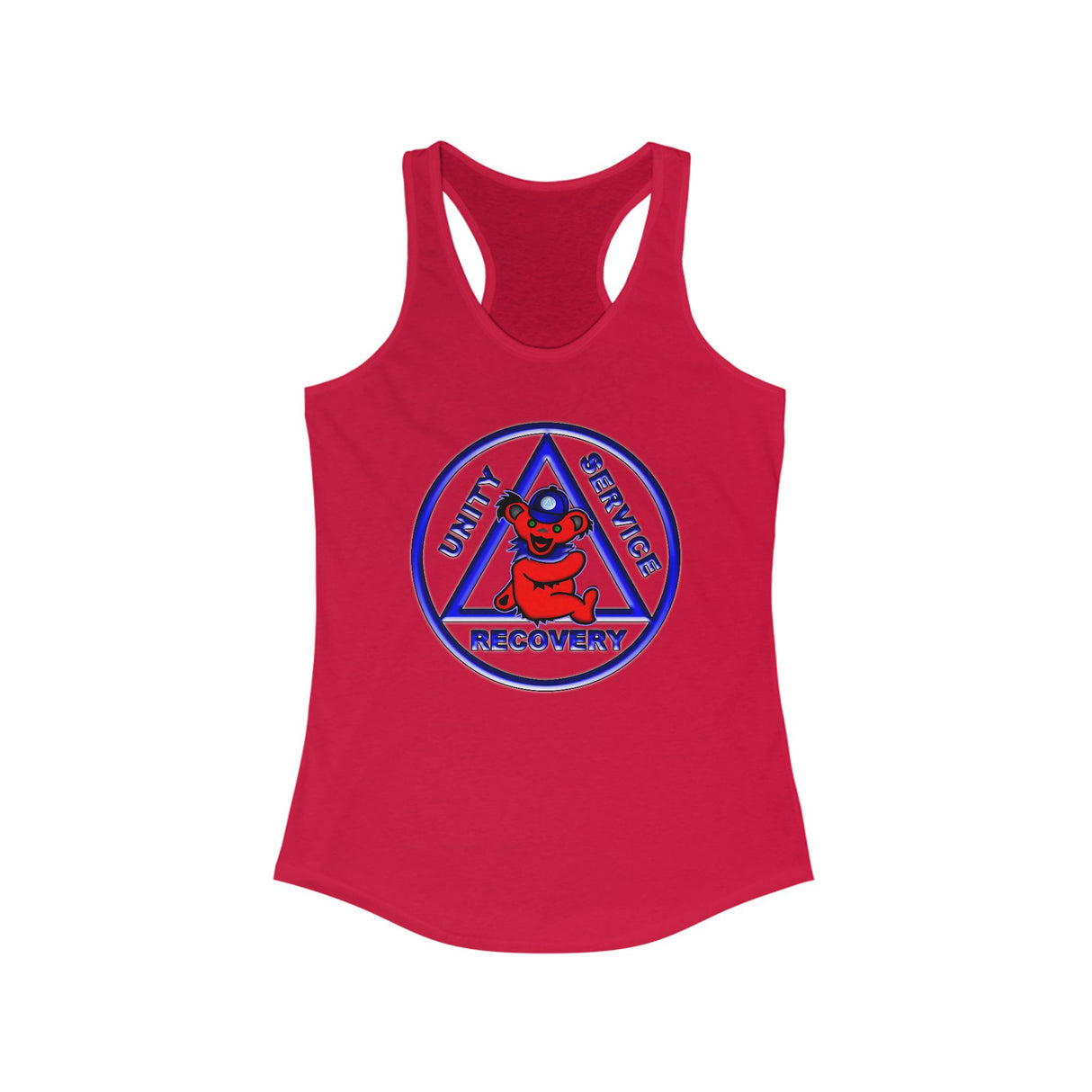 Teddy On AA Symbol AA Racerback Tank