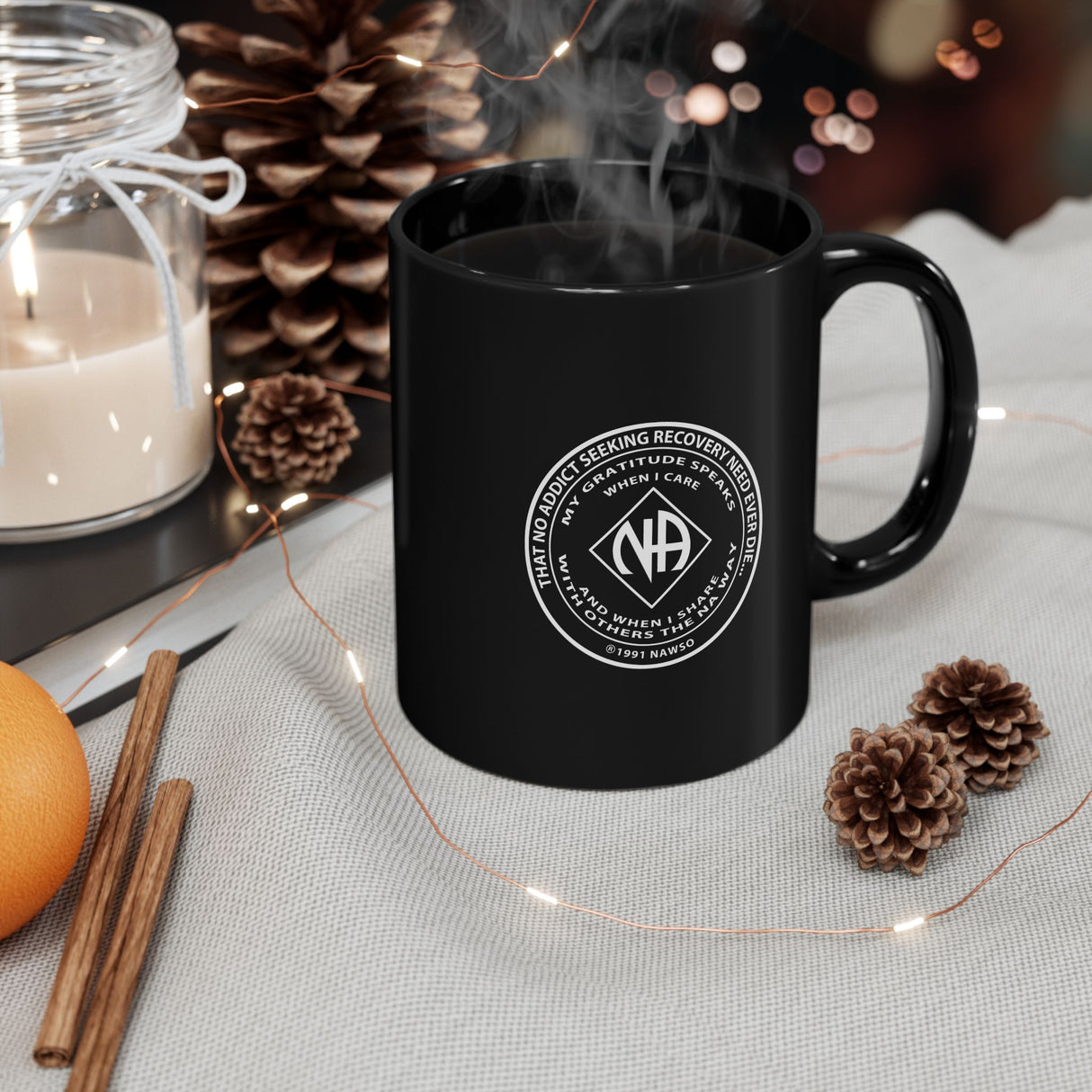 NA Medallion Clean Time 11/15oz Black Mug