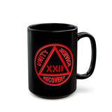 Black & Red AA Logo Customized 15oz AA Ceramic Mug
