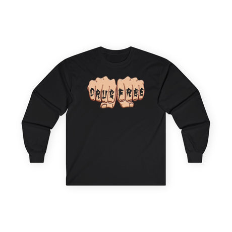 Drug Free Fist Long Sleeve dtg Tee