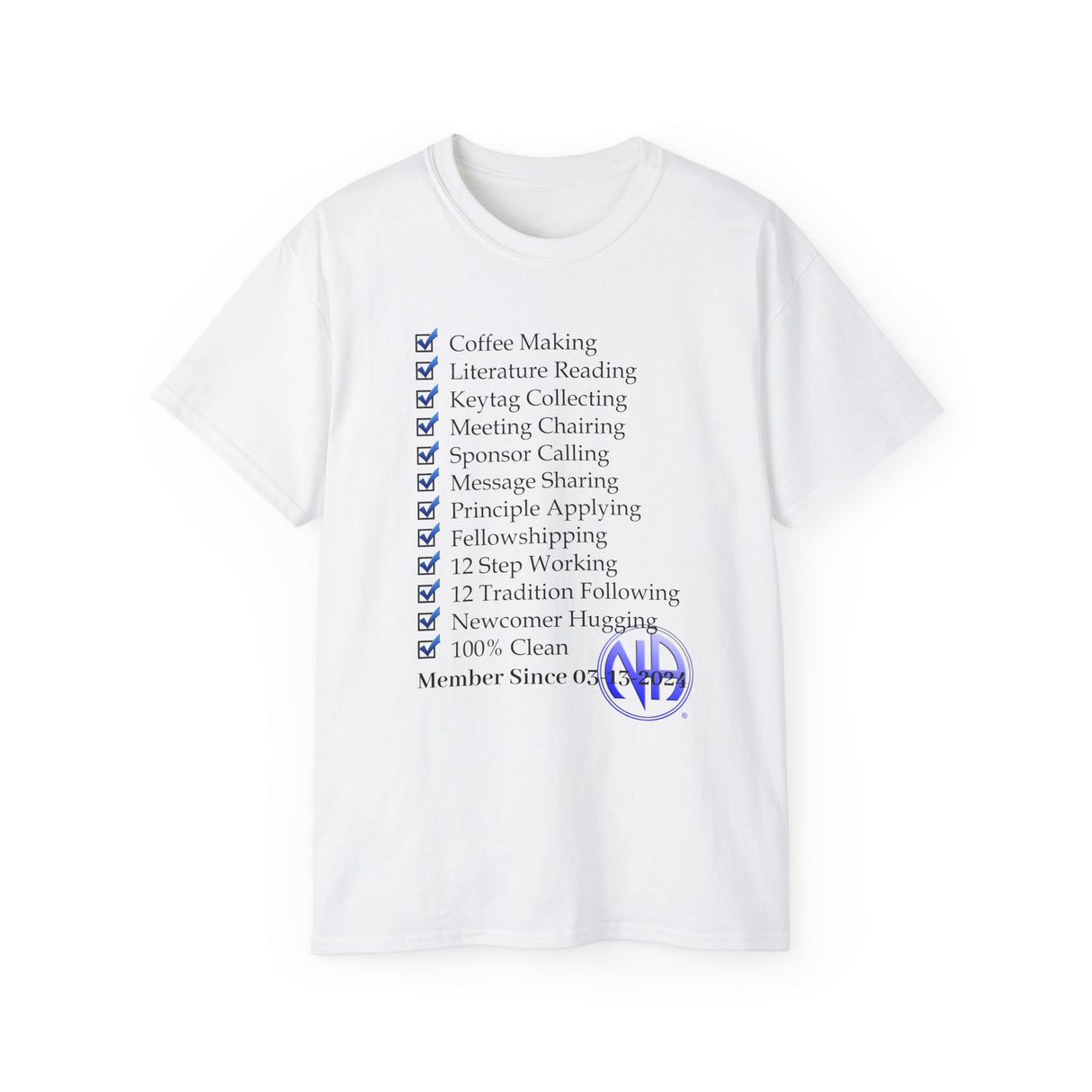 Custom Member Of NA Check List dtg Tee