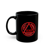 Black & Red AA Logo Customized 15oz AA Ceramic Mug
