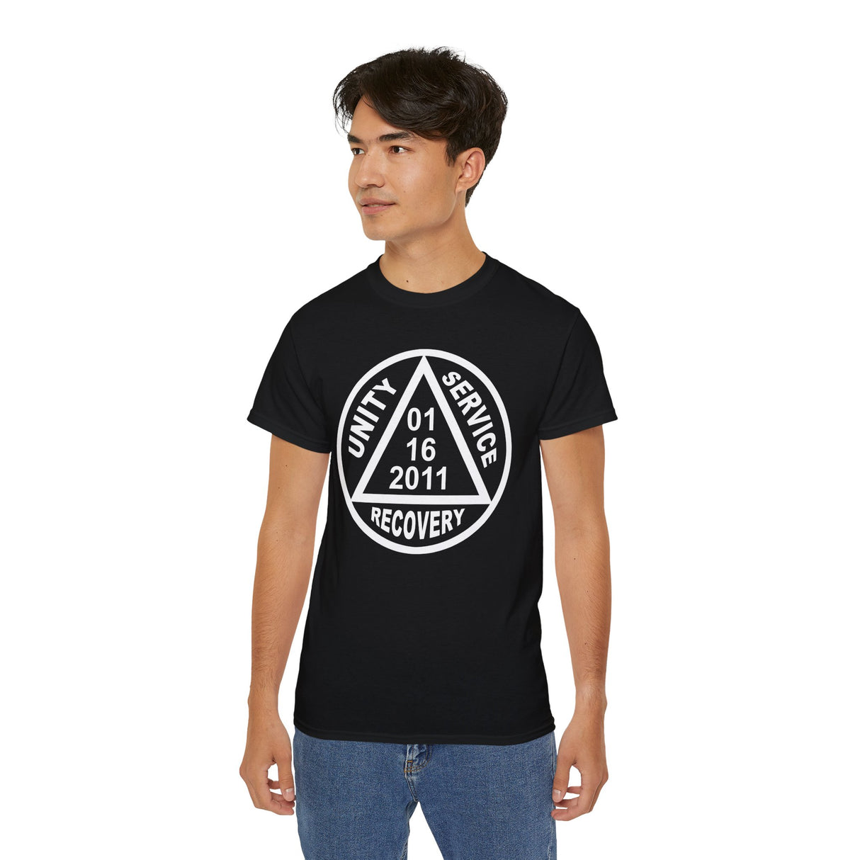 Custom Sober Date AA Symbol Unisex Tee