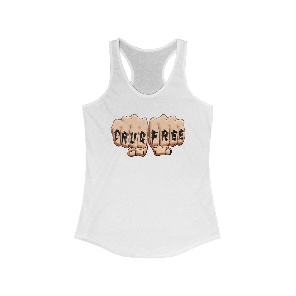 Drug Free Fist NA Racerback Tank