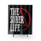 AA The Sober Life Shower Curtains