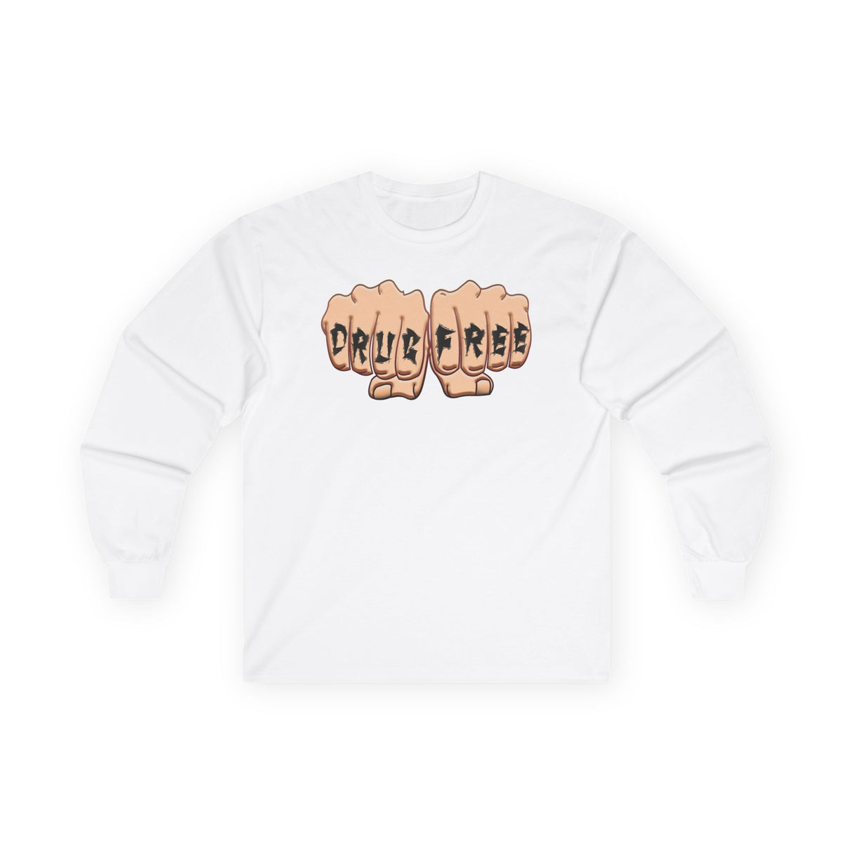 Drug Free Fist Long Sleeve dtg Tee