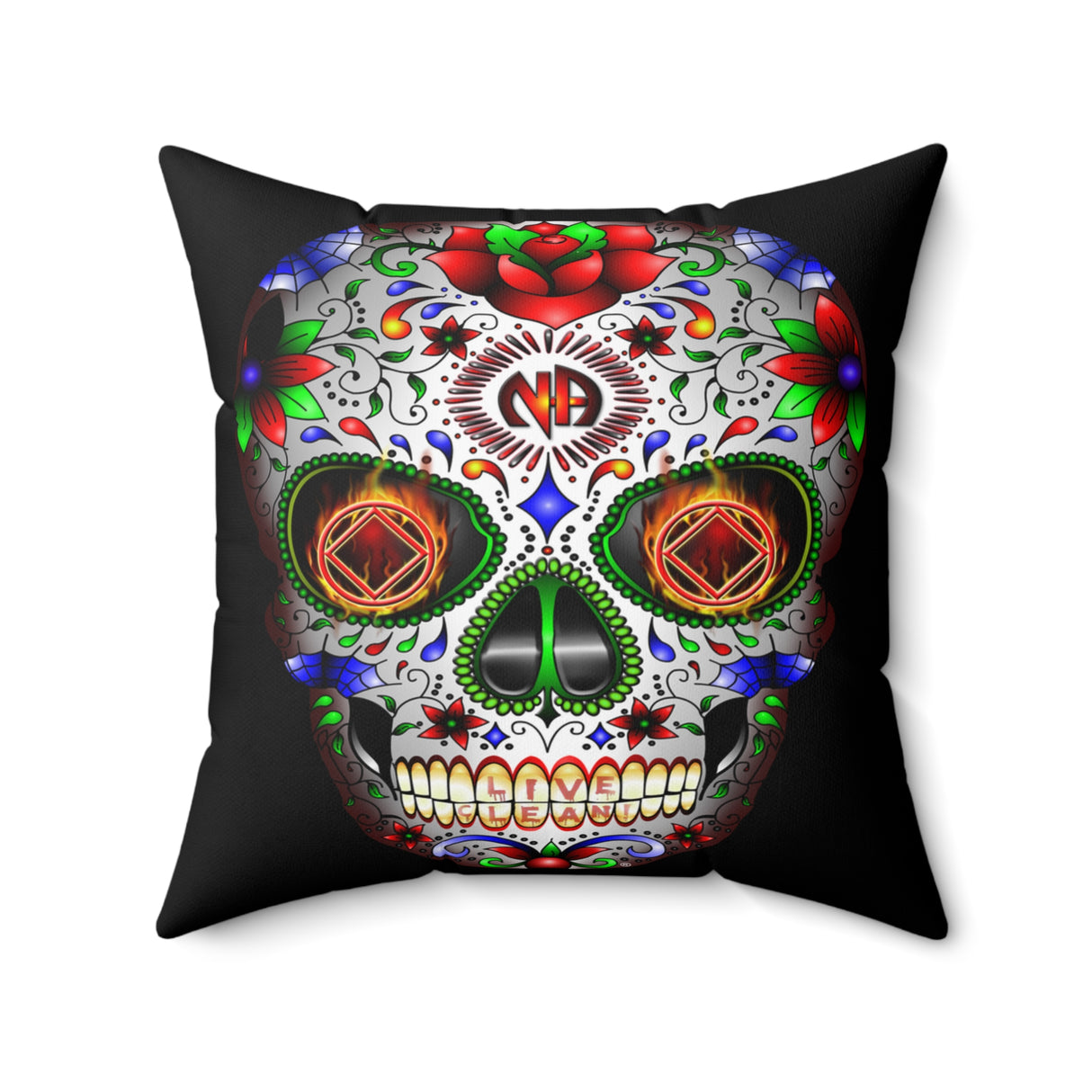 NA Sugar Skull Pillow