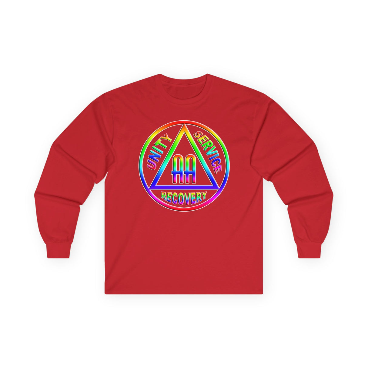 AA - Double AA Rainbow Symbol Long Sleeve dtg Tee