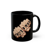 Drug Free Fist 11/15oz Black Mug