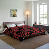 AA Symbol Black & Red Comforter