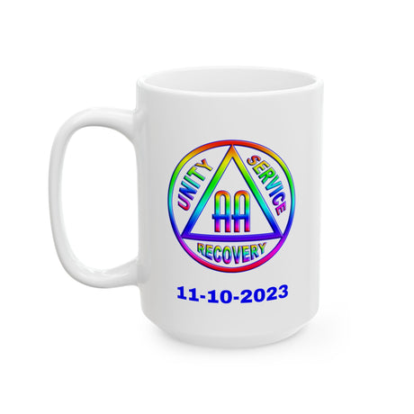 AA Rainbow Symbol Customized Ceramic Mug, (11oz, 15oz)