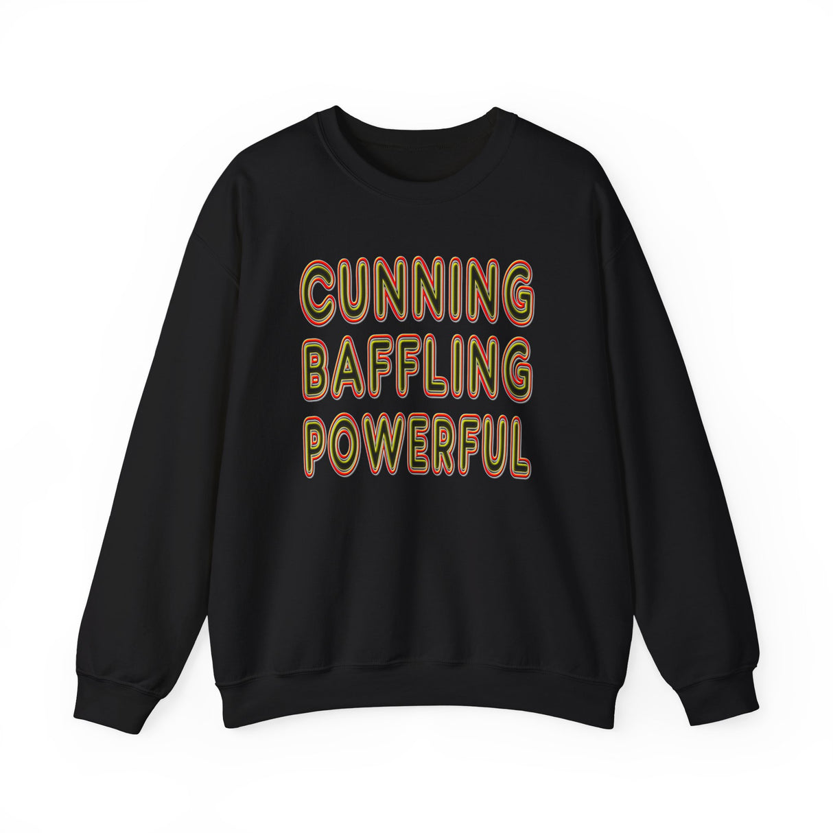 Cunning Baffling Powerful dtg Crewneck Sweatshirt