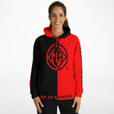 Black & Red Double Symbol AOP Hoodie