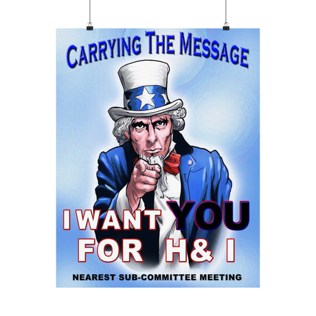 H&I Uncle Sam I Want You Vertical Posters