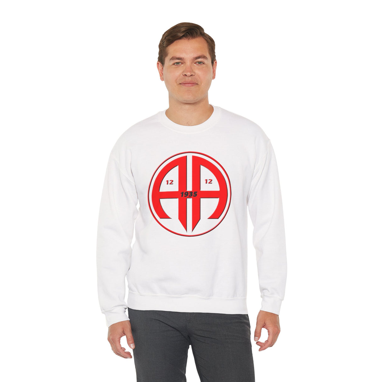 Red AA Logo dtg Crewneck Sweatshirt