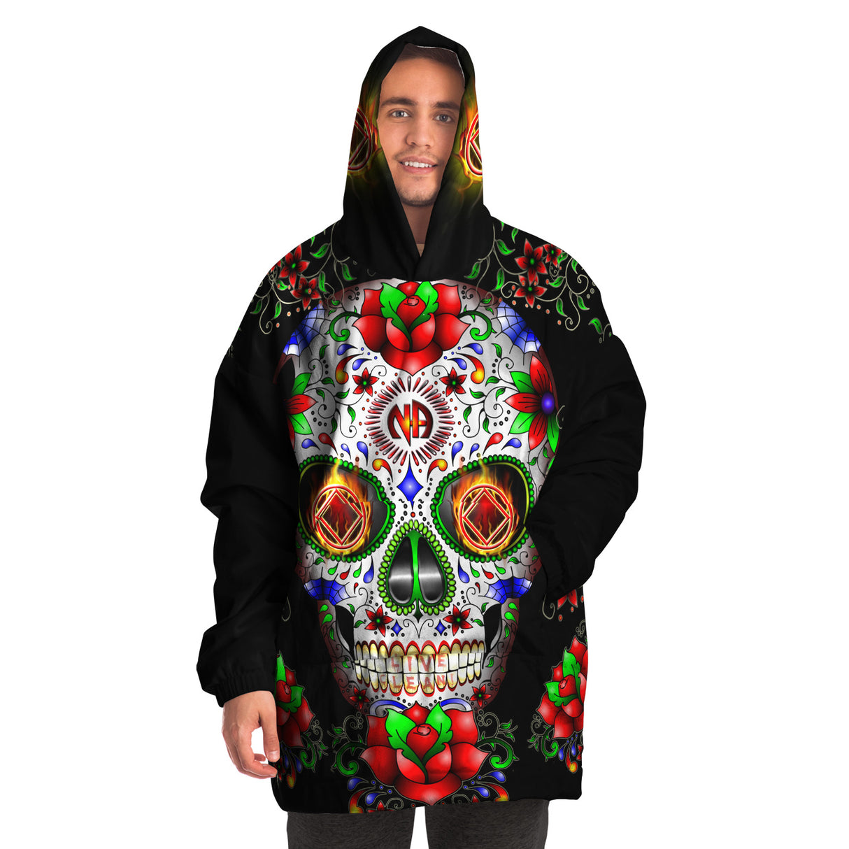 Sugar Skull Snug Hoodie - AOP