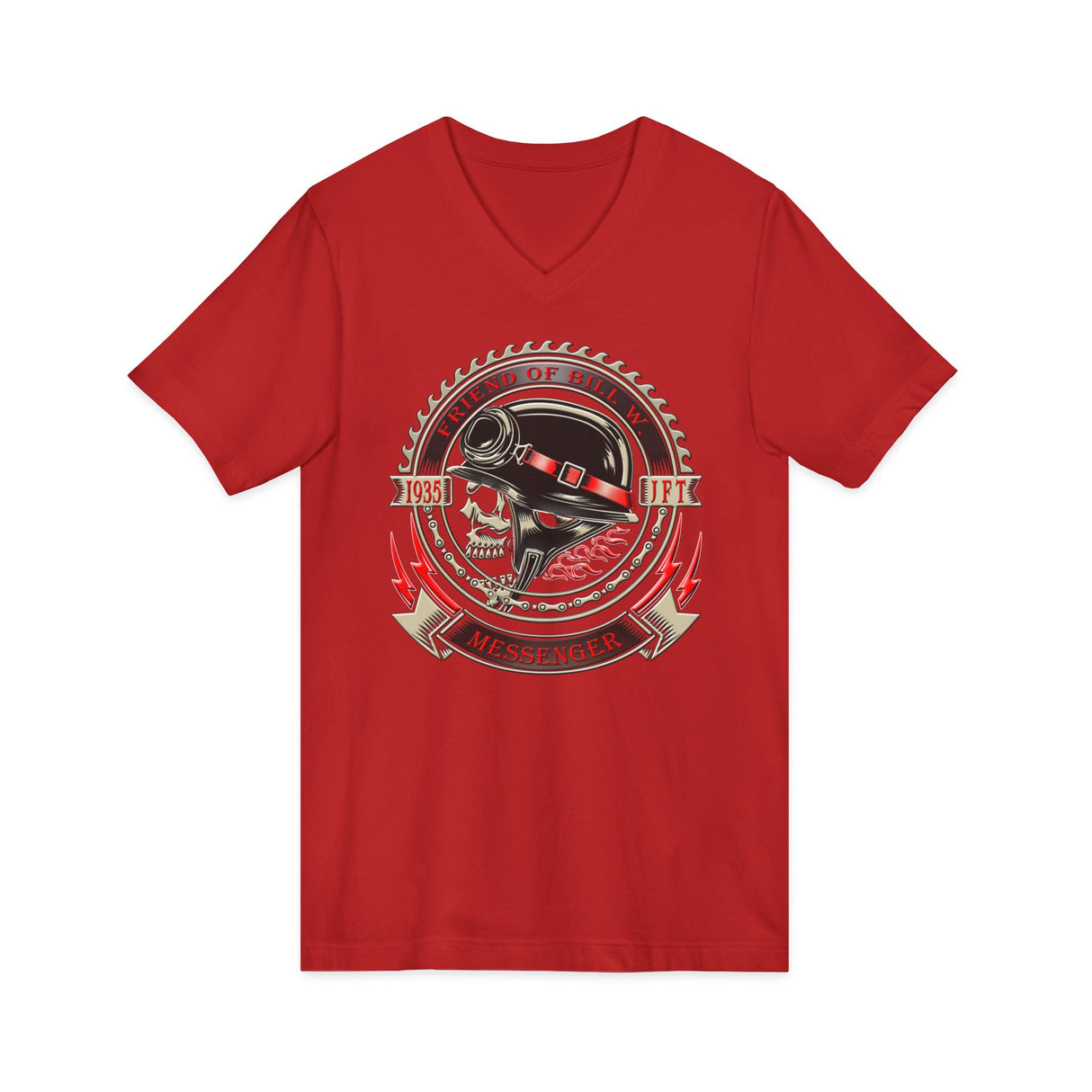 Bill W 1935 Messenger AA V-Neck Tee