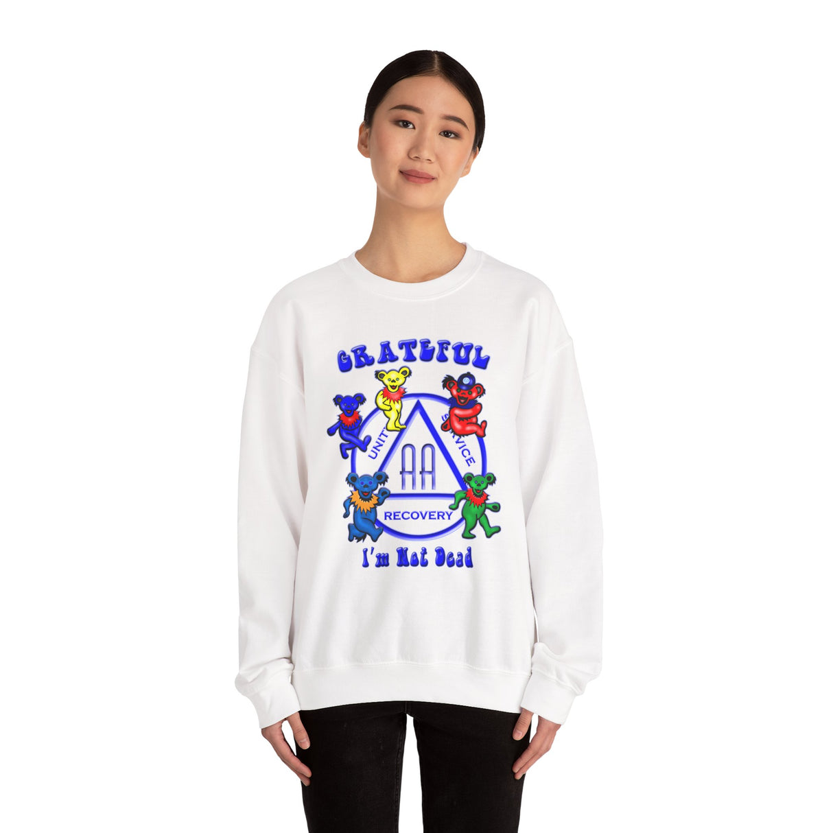 AA Not Dead  dtg Crewneck Sweatshirt