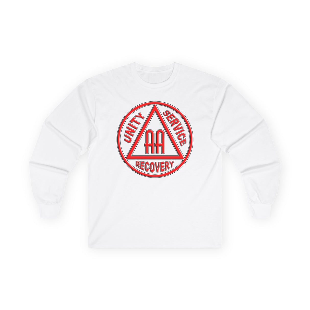 AA - Black & Red Symbol Long Sleeve dtg Tee