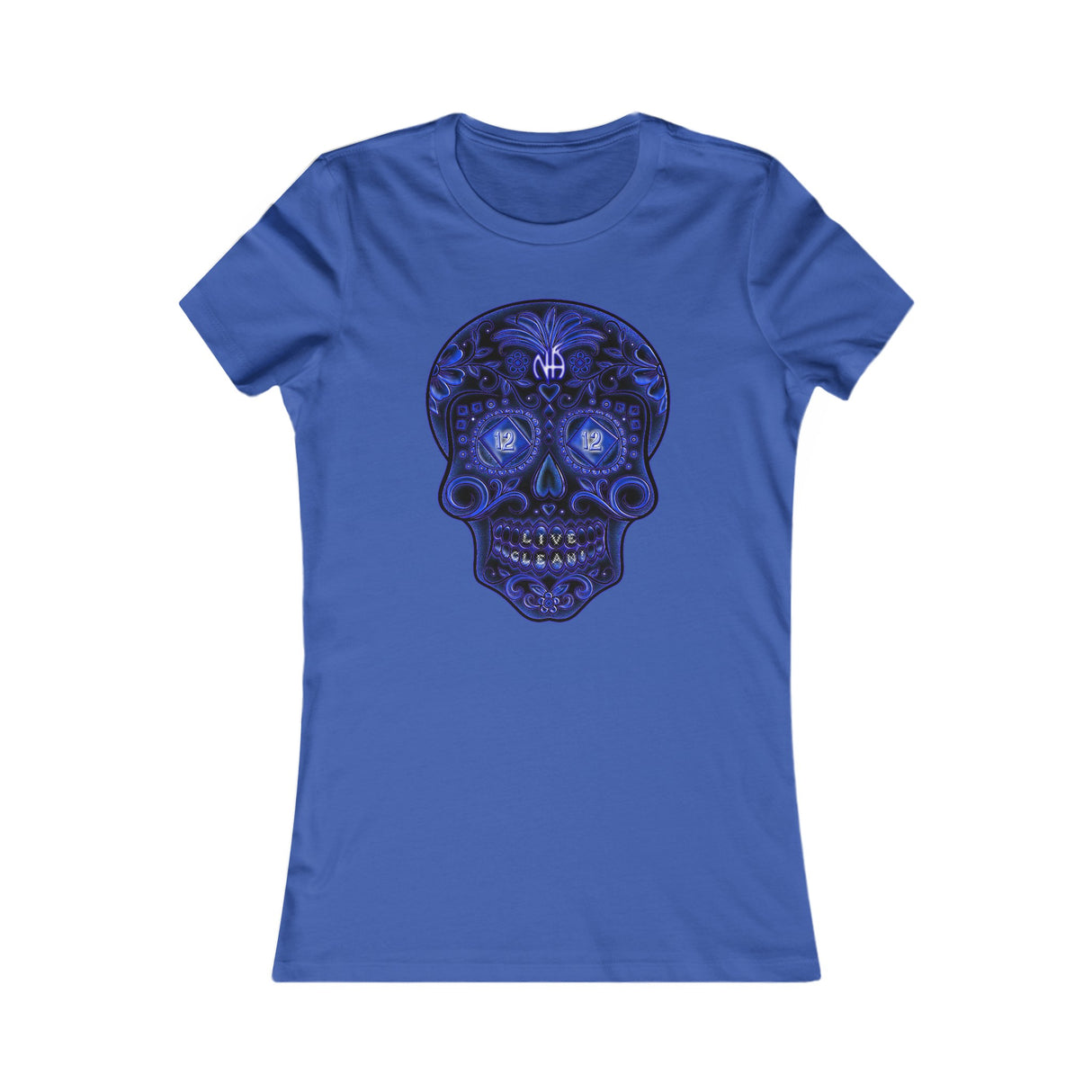 Sugar Skull In Blue Women's DTG Tee