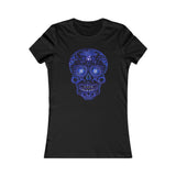 Sugar Skull In Blue Women's DTG Tee