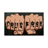 Drug Free Fist Horizontal Posters