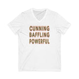 Cunning Baffling Powerful dtg V-Neck Tee