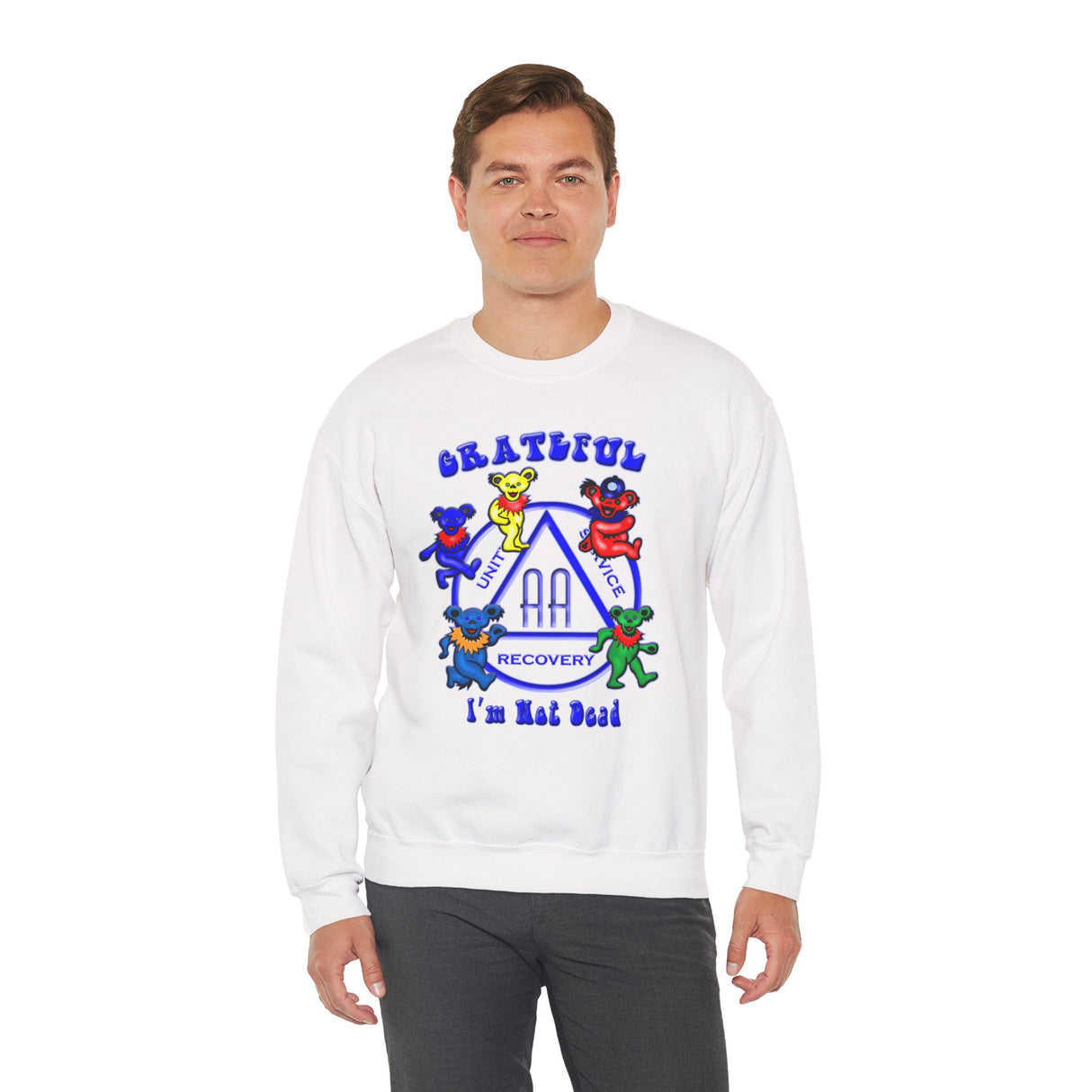AA Not Dead  dtg Crewneck Sweatshirt