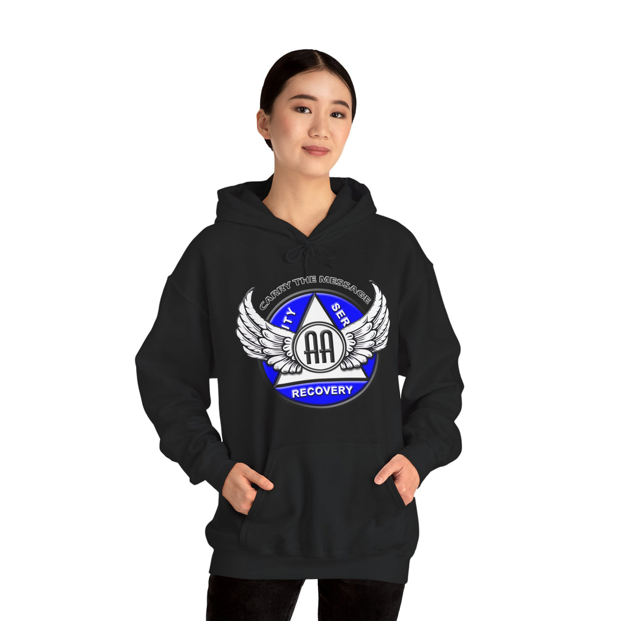 Winged AA Symbol dtg Hoodie