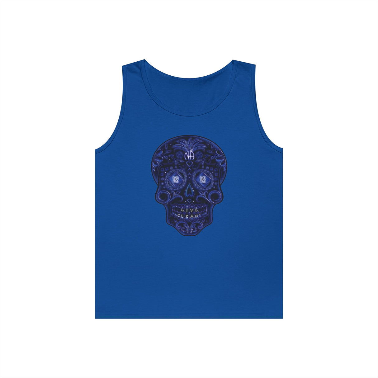 Sugar Skull In Blue NA dtg Tank Top