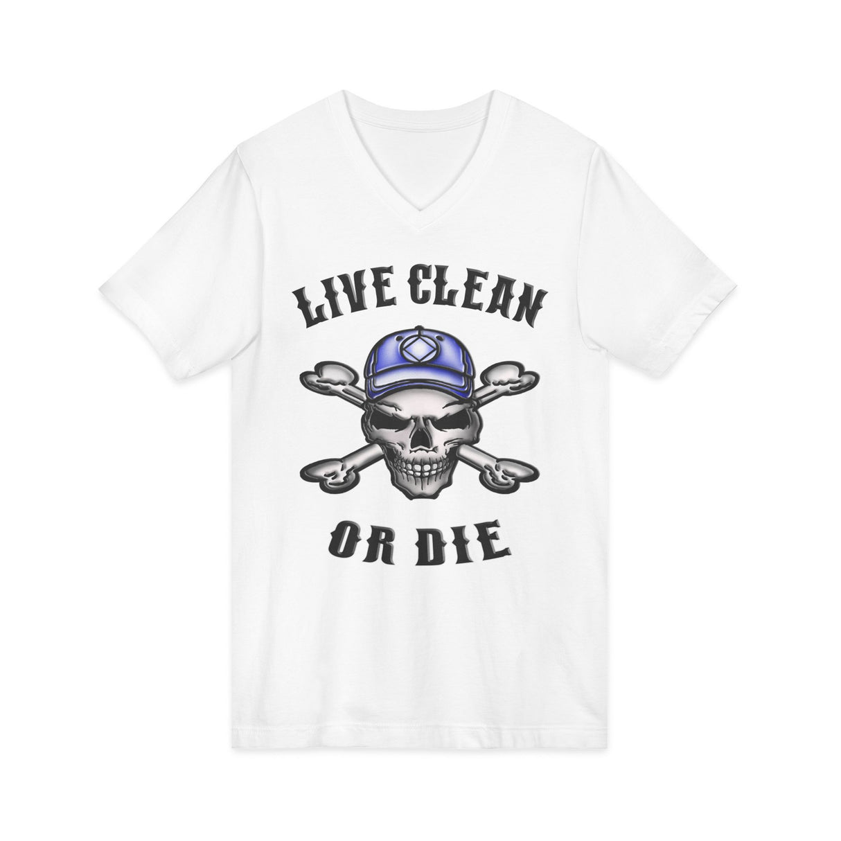 Live Clean Or Die V.2 dtg V-Neck Tee