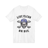 Live Clean Or Die V.2 dtg V-Neck Tee