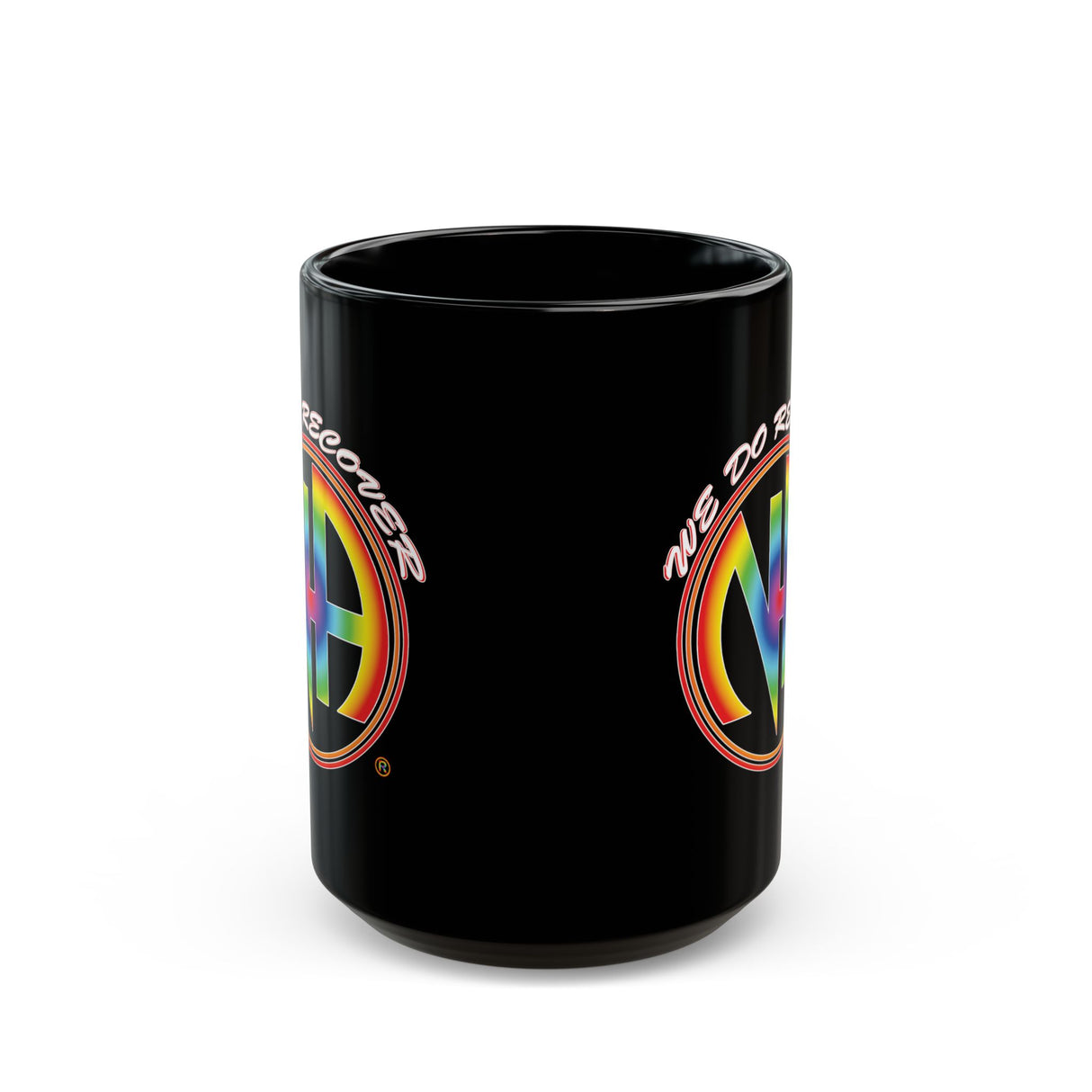 We Do Recover Rainbow 11/15oz Black Mug