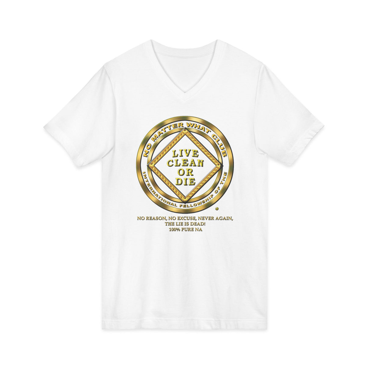 No Matter What Club Gold dtg V-Neck Tee