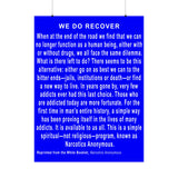 We Do Recover  Vertical Posters